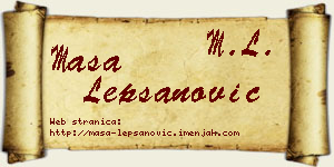 Maša Lepšanović vizit kartica